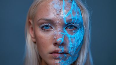 Dual Essence Portrait: Vibrant Life Meets Textured Transformation