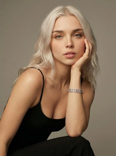 Timeless Elegance in Platinum and Black