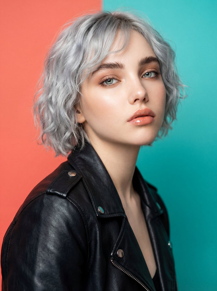 Vibrant Youth: A Fashion Model's Studio Showcase