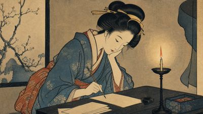 Two figures in a quiet room share a lingering unspoken gaze