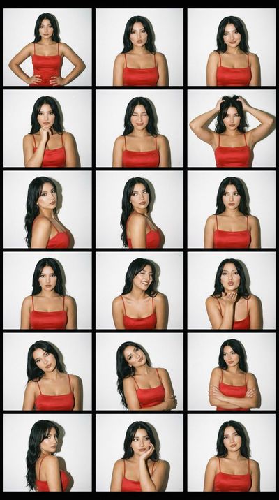 Red Satin Flashback: 2000s Photobooth Grid