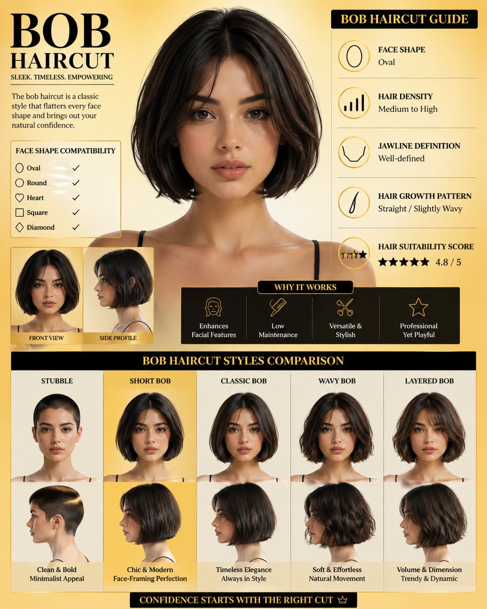 The Ultimate Bob Haircut Guide: A Visual Masterpiece