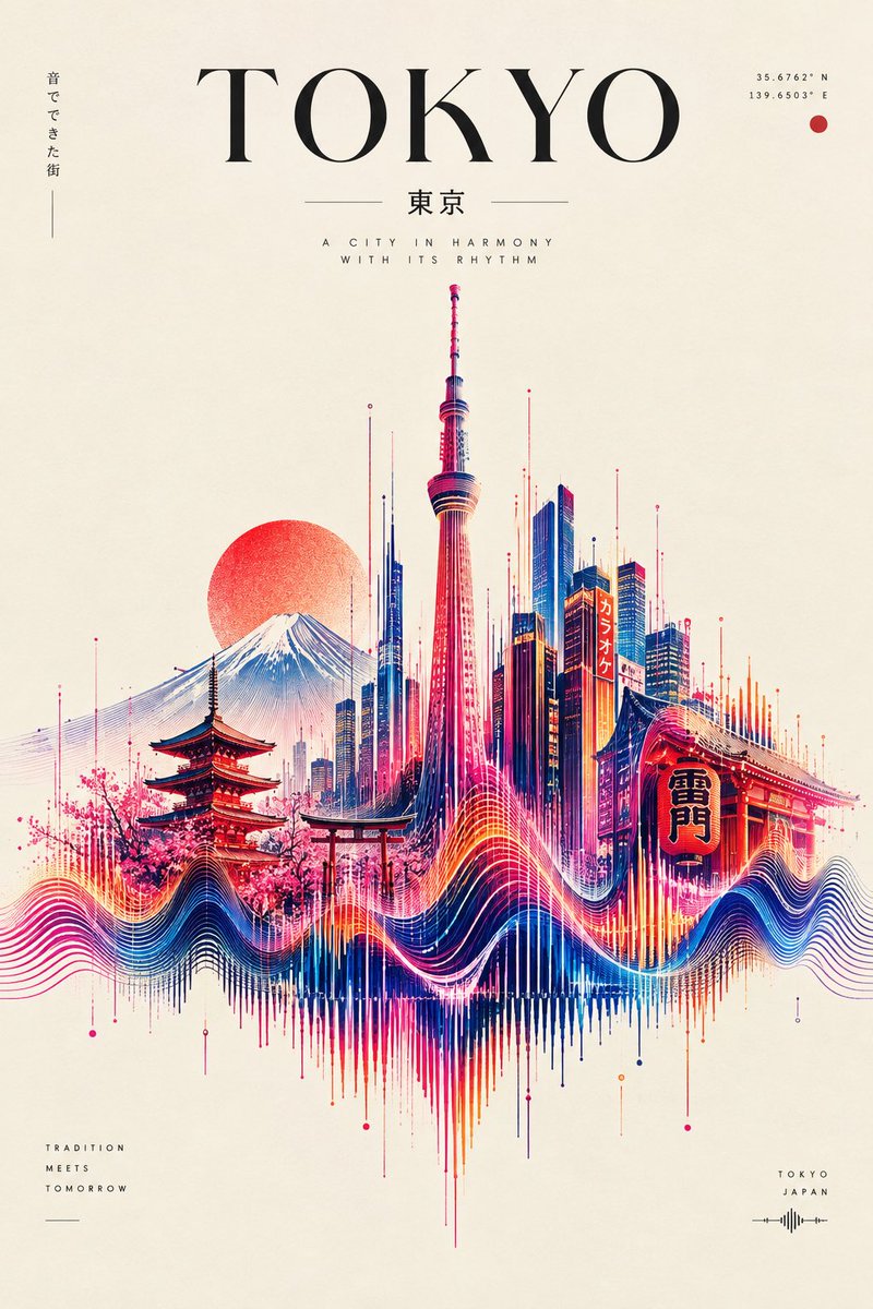 Electric Soundwaves Sculpt a Futuristic Cityscape in High-Fashion Editorial