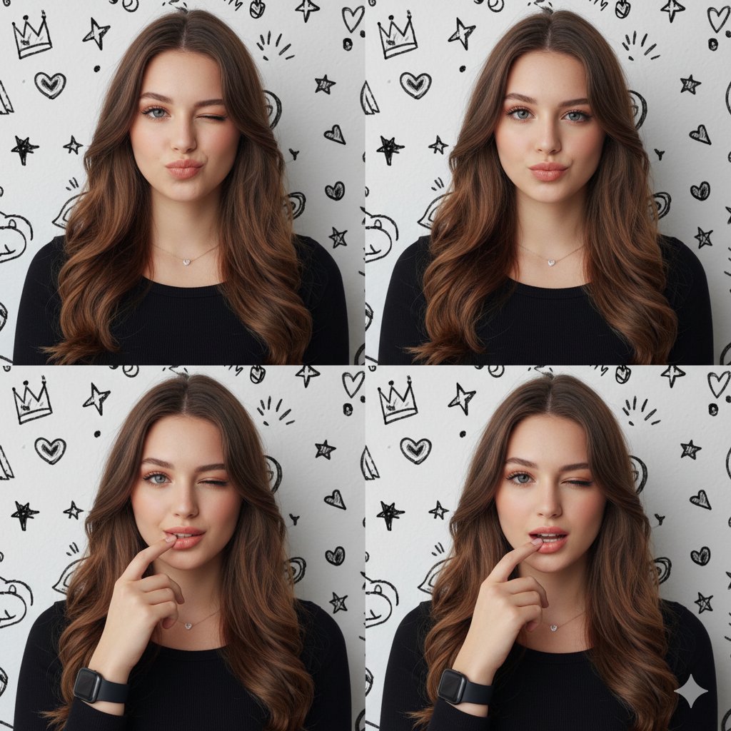 Chic Double Portrait: Playful Charm Unleashed!