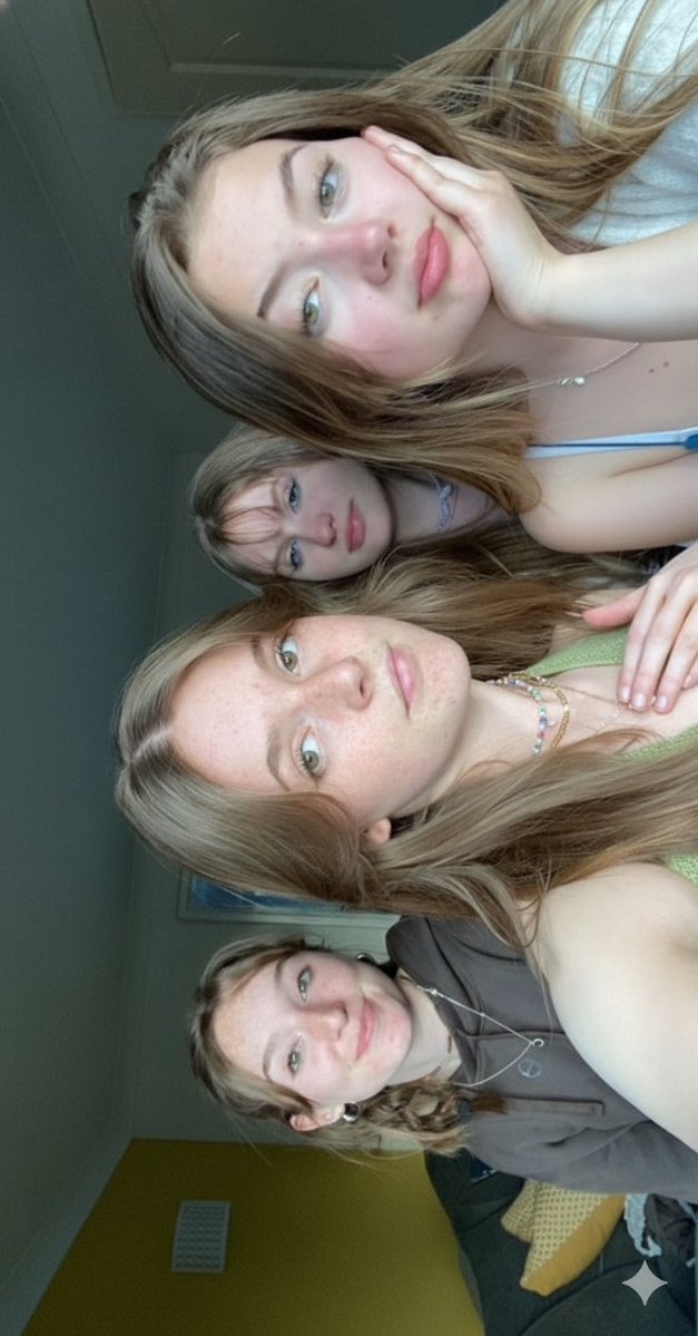 Freckled Friends in Cozy Selfie Moment