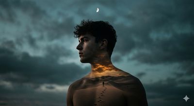 Reflections of Solitude in a Dusk Desert