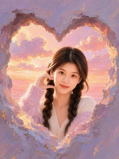 Ethereal Heart: A Dreamy Portrait