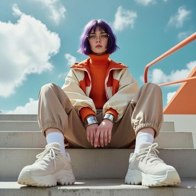 Vibrant Urban Confidence: Wareen's Streetwear Statement