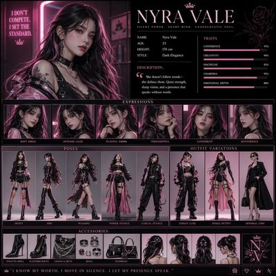 Defining Elegance: The Nyra Vale Character Concept
