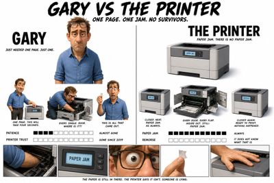 The Epic Showdown: Gary vs The Printer