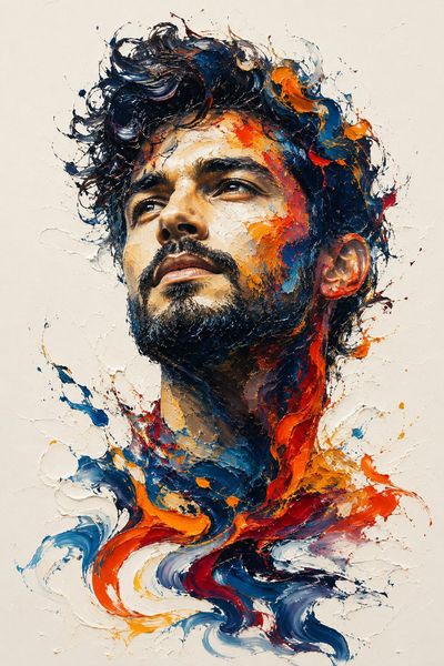Portrait of Ambition: A Modern Expressionist Masterpiece