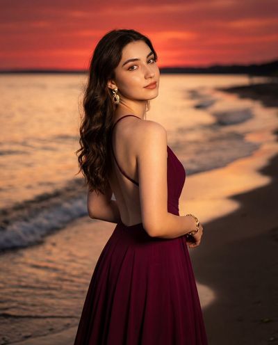 Romance at Sunset: A Cinematic Portrait