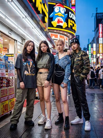 Blackpink Struts Tokyo Streets in K-Pop Fashion