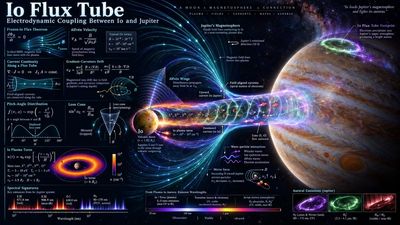 Teal plasma equations spiral into a photoreal aurora over snow