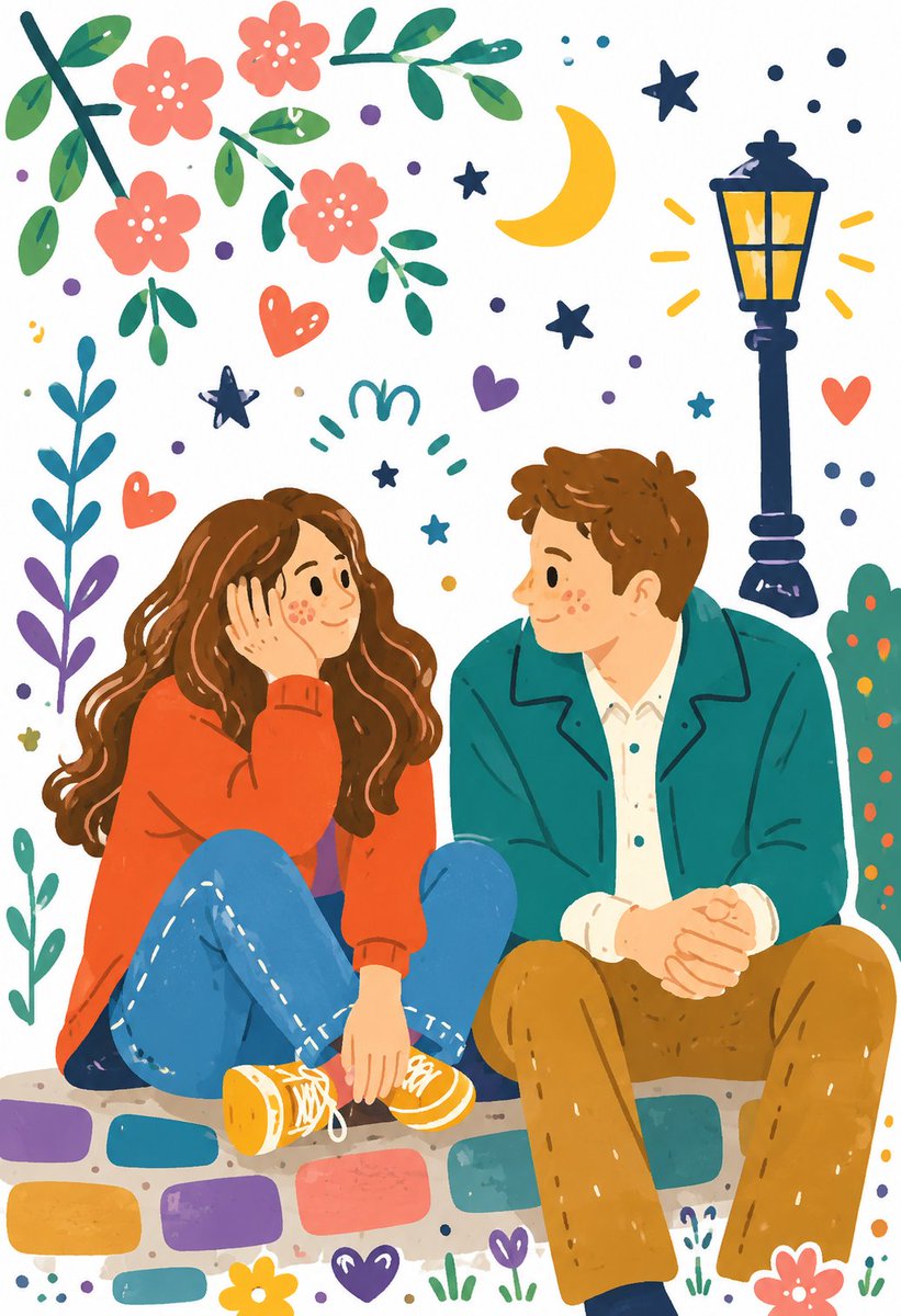 Whimsical Folk Flat Illustration