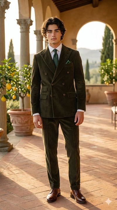 Elegant Confidence: A Fashion Moment in Italian Serenity