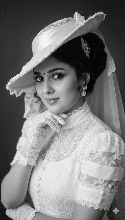 Timeless Elegance: Dutch Colonial Beauty in Vintage Portrait