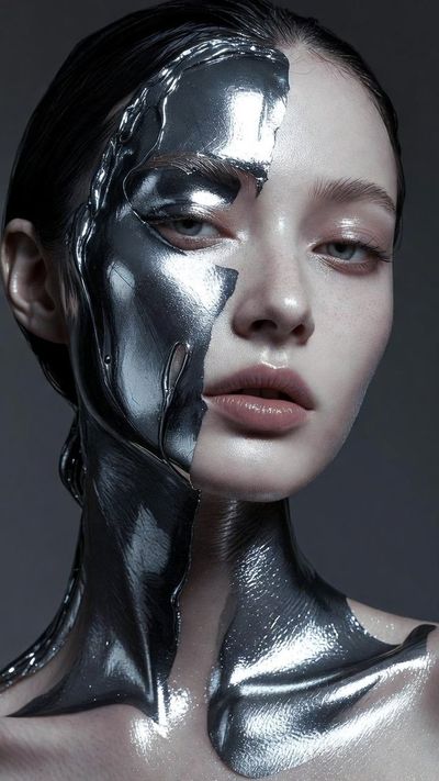 Futuristic Elegance: Liquid Chrome Transformation