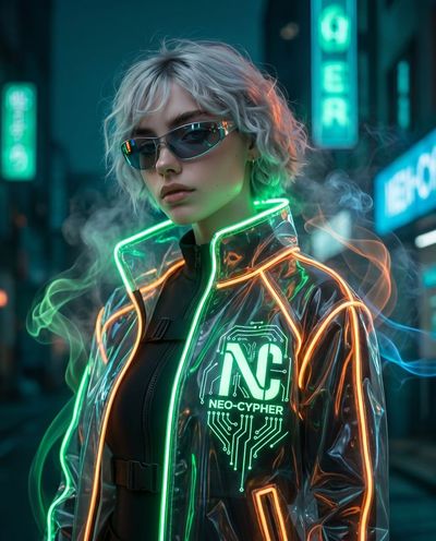 Neon-Fueled Cyberpunk Fashion
