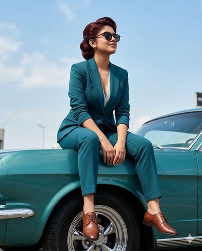 Vintage Elegance: A Teal Dream
