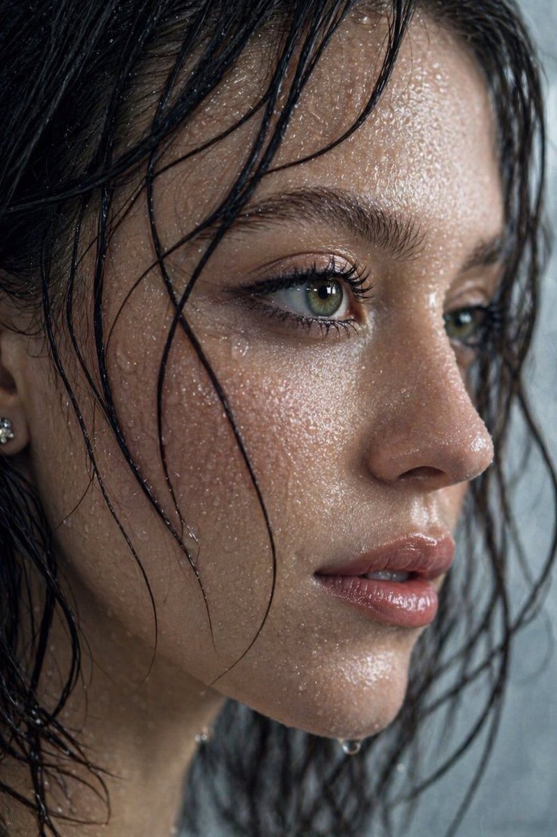 Intimate Wet Profile with Natural Glow