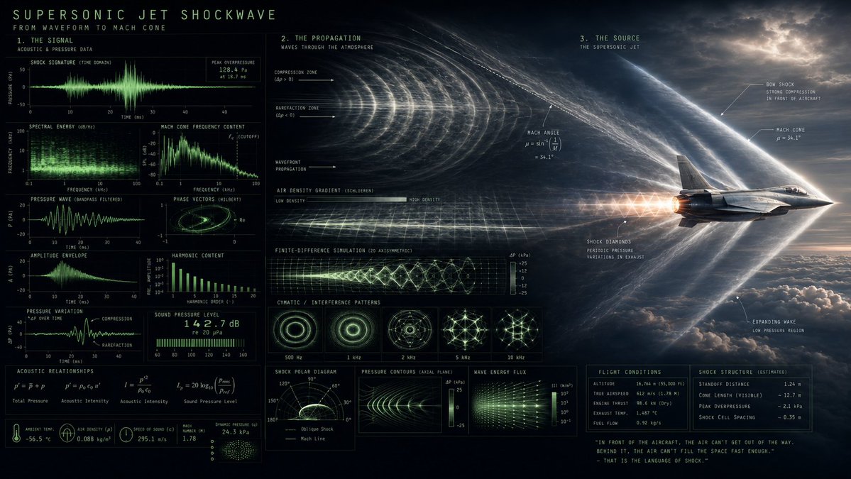 Supersonic jet shockwave morphs from data into physical form