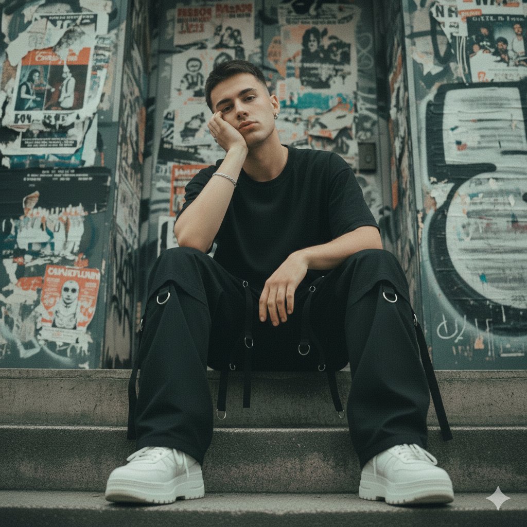 Street-Style Cool: A Moment of Urban Indifference