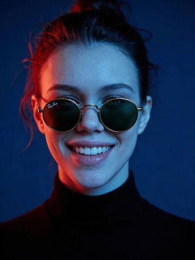 Cinematic Elegance: A Neon Portrait