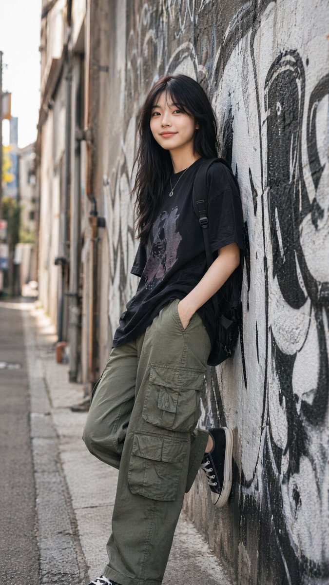 Create a Photorealistic Portrait of a Young East Asian Woman