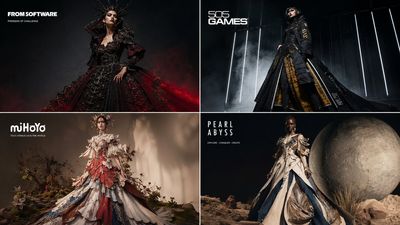 Four gaming brands inspire a high-fashion editorial grid