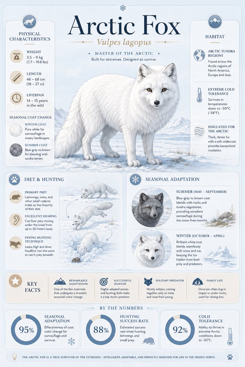 The Elegant Arctic Fox: Nature's Winter Survivor