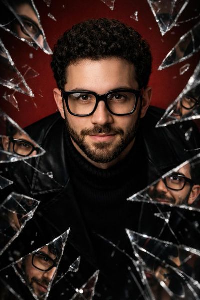 Fractured Elegance: Glass Reflections