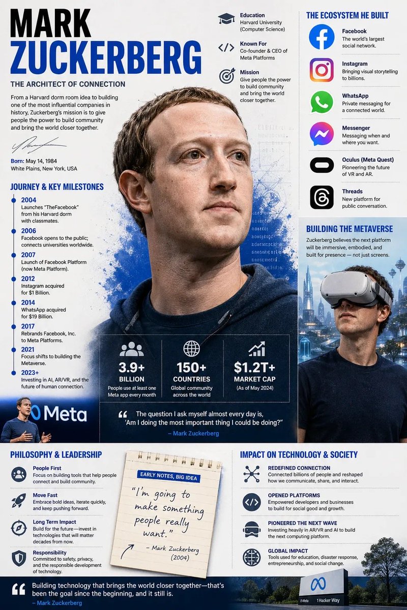 Tech CEO Infographic with Sleek Grid Layout