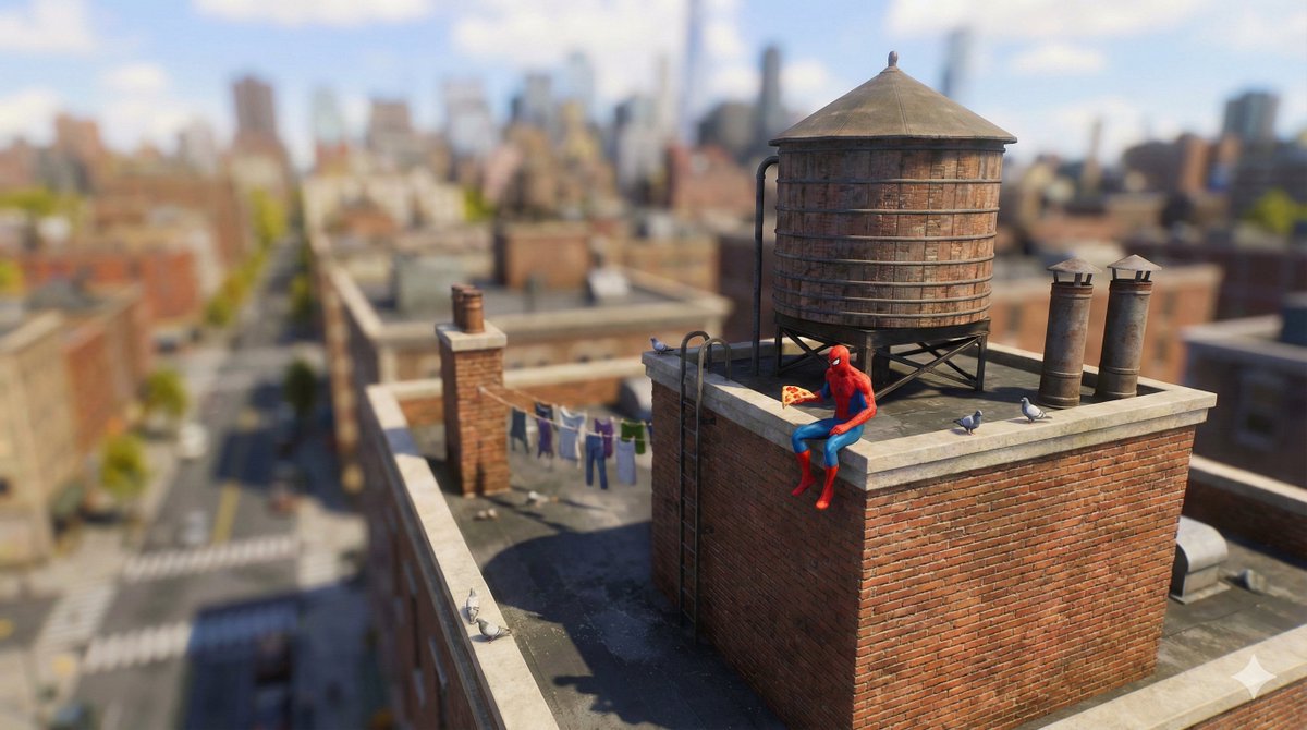 The Superhero Slice: Spider-Man's Rooftop Retreat