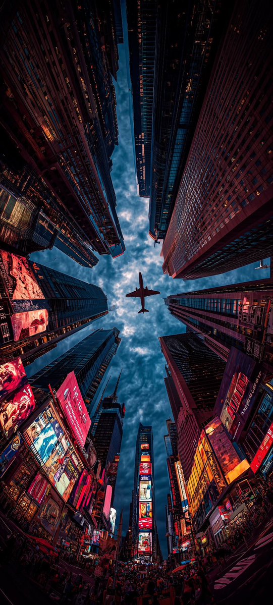 Futuristic Urban Symphony: A Worm's-Eye View