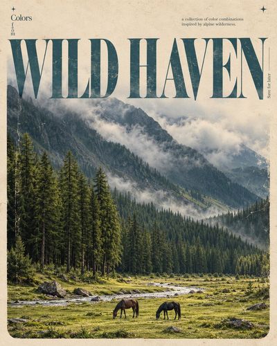 Vintage Editorial Poster Showcases Subject with Oversized Serif Typography