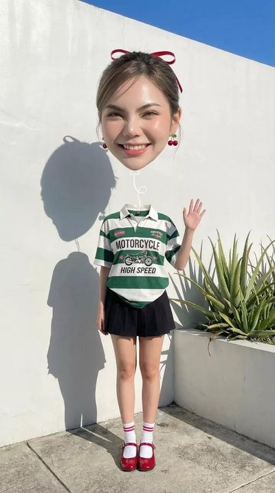 Surreal Floating Head in Modern Fashion