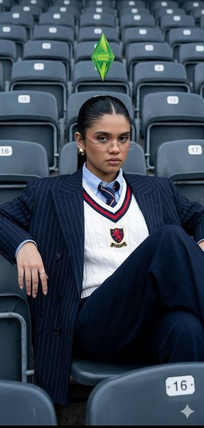 Preppy Power in an Empty Stadium