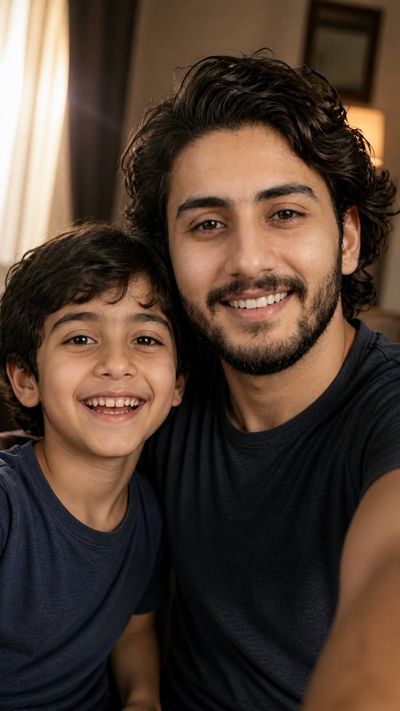 Timeless Laughter: Adult Meets Childhood Self