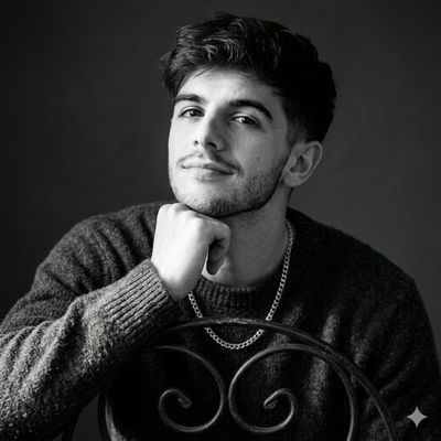 Cheeky Gaze in Cinematic Black and White