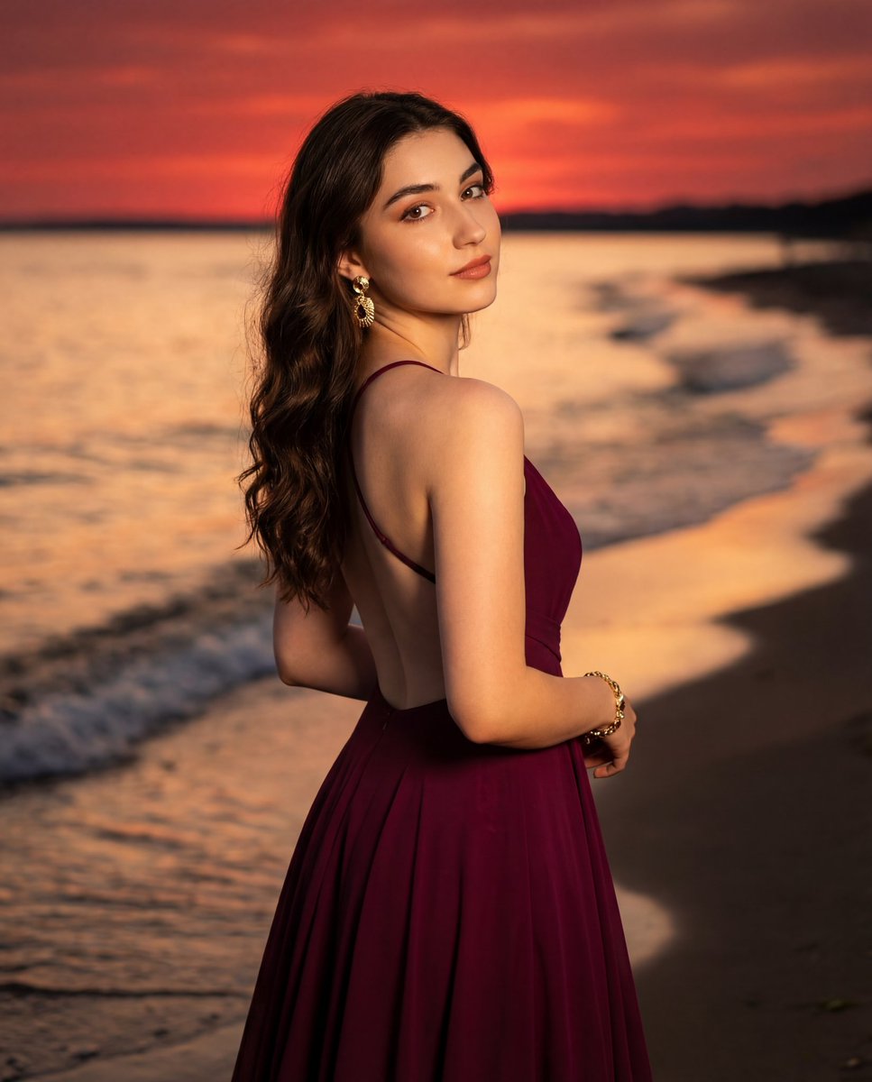 Romance at Sunset: A Cinematic Portrait