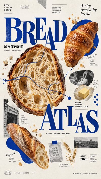 Designing a High-End Editorial Poster with Controlled Scatter Composition