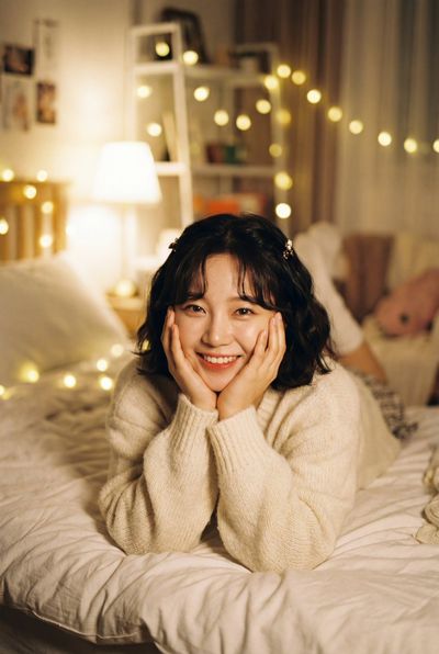 Whimsical Nighttime Glow of a K-Pop Dream