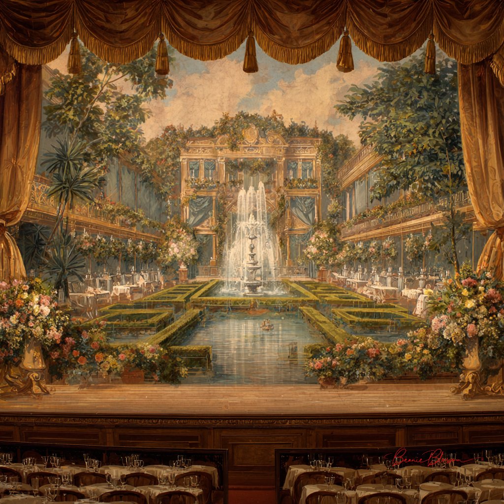 A Baroque Garden Party in Mid-Celebration