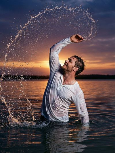 Epic Splash: A Portrait of Freedom at Sunset
