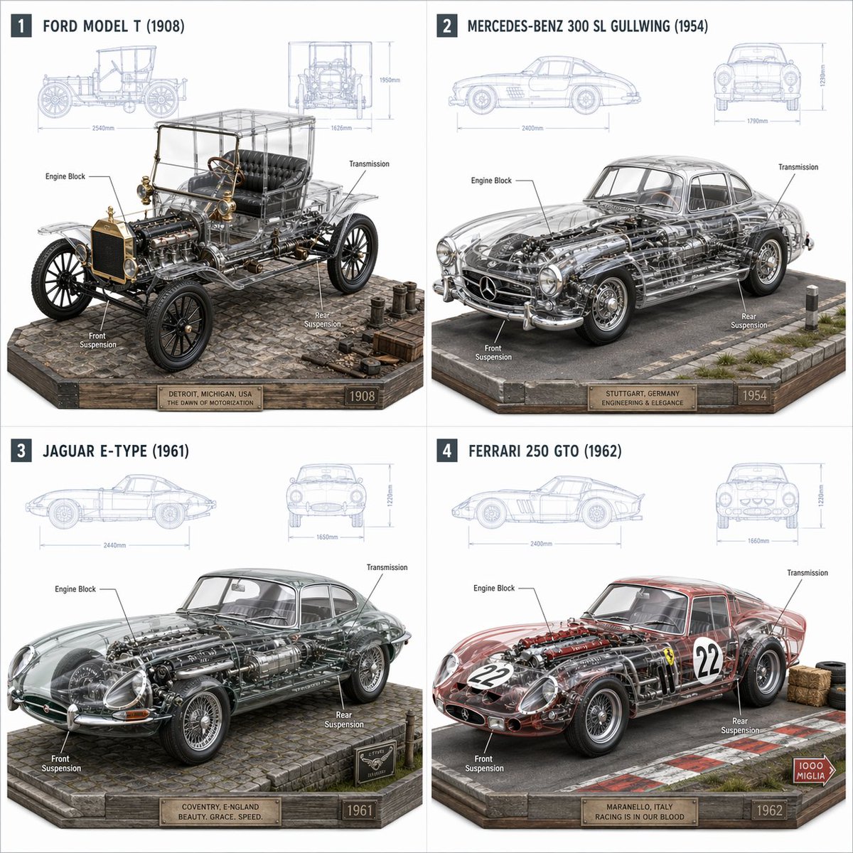 Futuristic Car Engineering: Transparent Anatomy Revealed