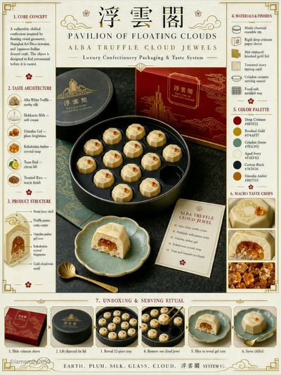 Alba Truffle Cloud Jewels rest in a fitted tray with one empty cavity