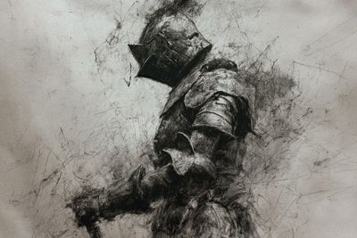 Bold charcoal strokes capture a dancer's raw, expressive motion