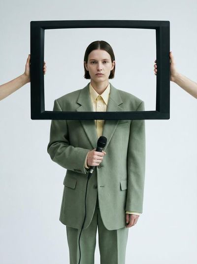Framed Reality: A Modern Fashion Portrait