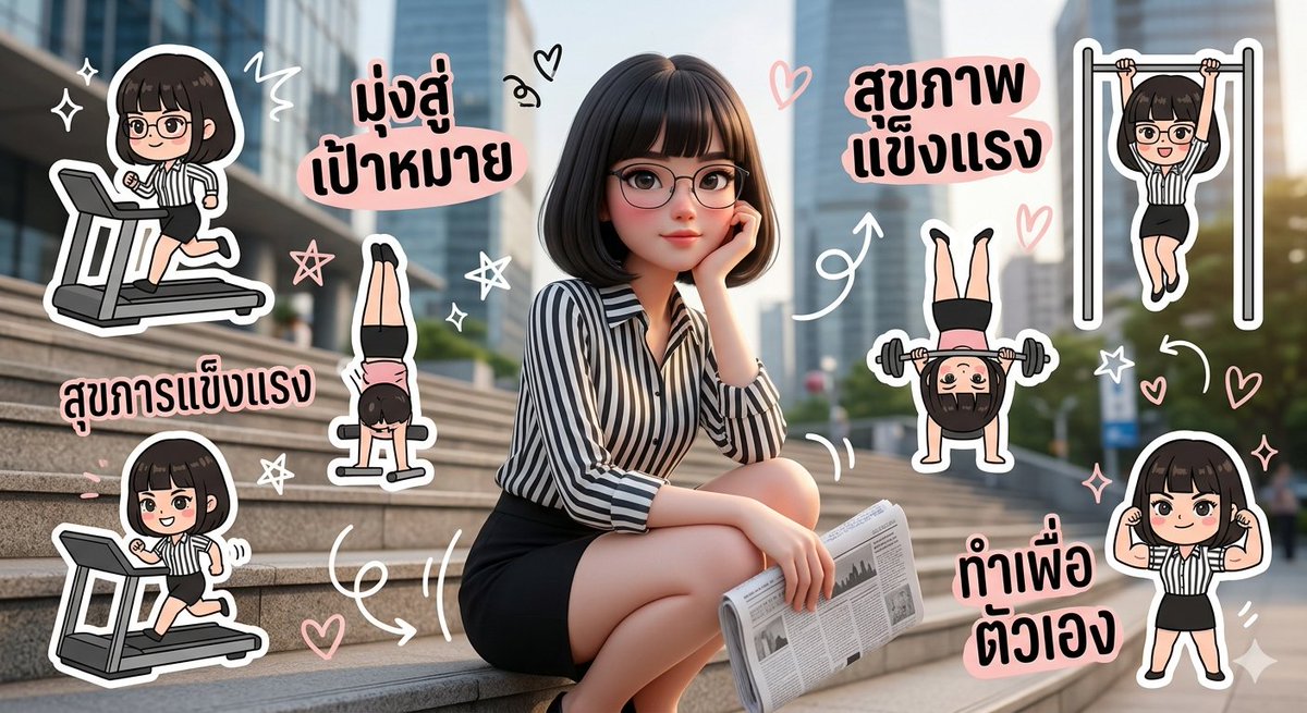 Urban Chic Meets Fitness in a Sticker-Fueled World